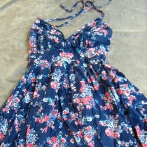 Flirty Blue floral halter dress